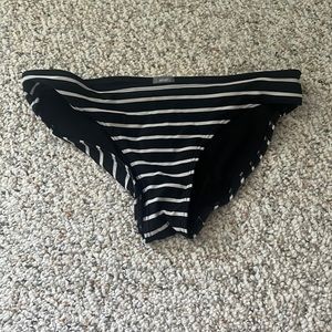 Navy striped bikini bottom